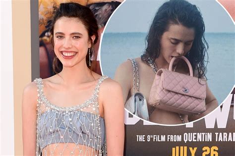 margaret qualley nackt|Margaret Qualley poses nude covered in Chanel bags